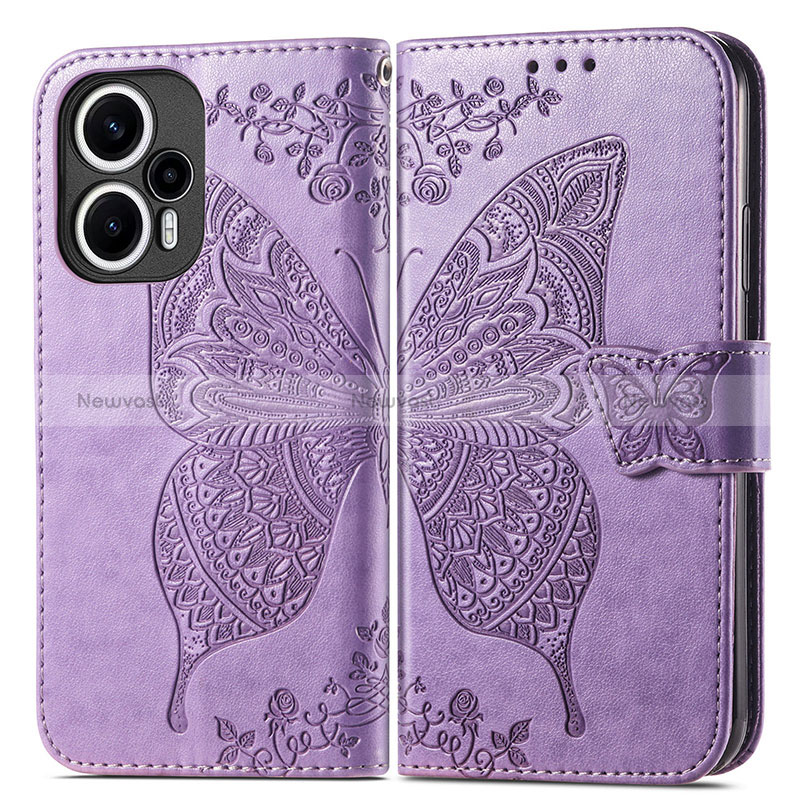 Leather Case Stands Butterfly Flip Cover Holder for Xiaomi Poco F5 5G