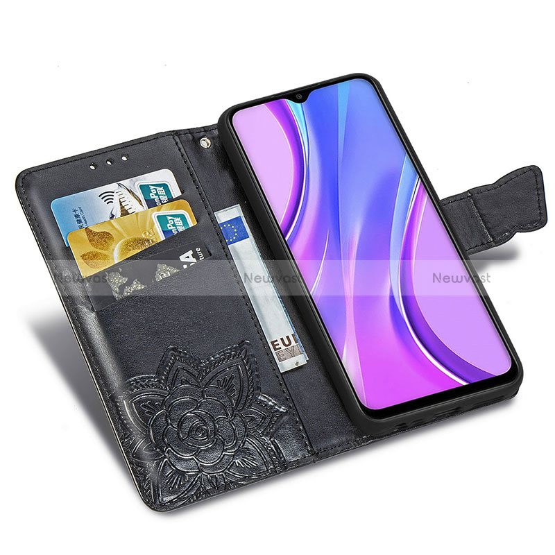 Leather Case Stands Butterfly Flip Cover Holder for Xiaomi Poco M2