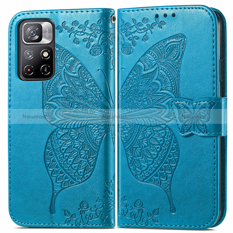 Leather Case Stands Butterfly Flip Cover Holder for Xiaomi Poco M4 Pro 5G