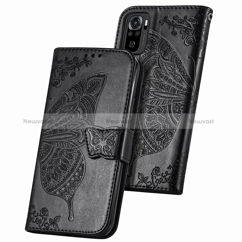 Leather Case Stands Butterfly Flip Cover Holder for Xiaomi Poco M5S