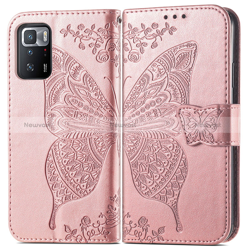 Leather Case Stands Butterfly Flip Cover Holder for Xiaomi Poco X3 GT 5G