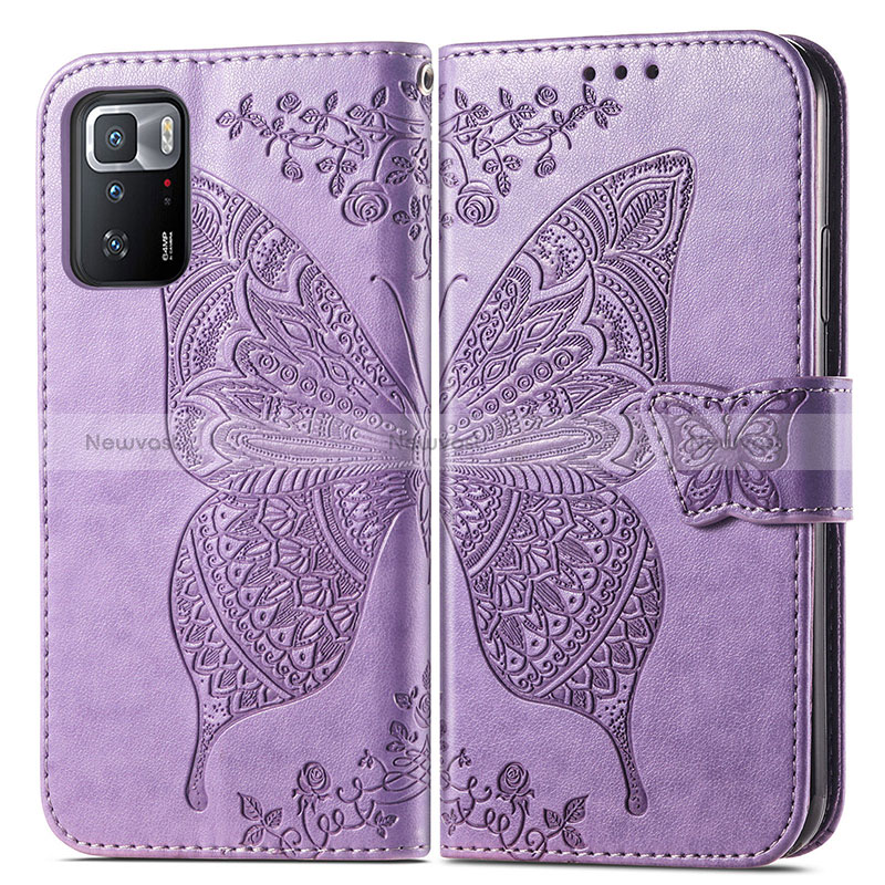 Leather Case Stands Butterfly Flip Cover Holder for Xiaomi Poco X3 GT 5G