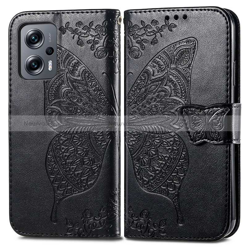 Leather Case Stands Butterfly Flip Cover Holder for Xiaomi Poco X4 GT 5G