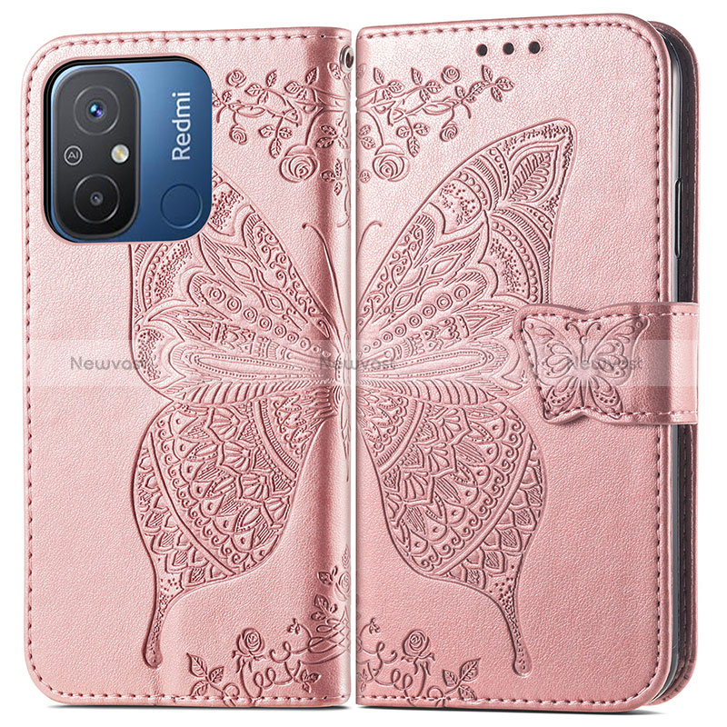 Leather Case Stands Butterfly Flip Cover Holder for Xiaomi Redmi 11A 4G