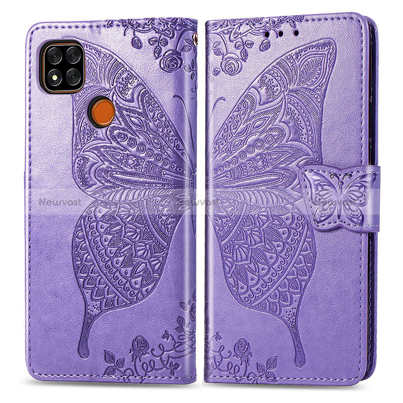 Leather Case Stands Butterfly Flip Cover Holder for Xiaomi Redmi 9 Activ