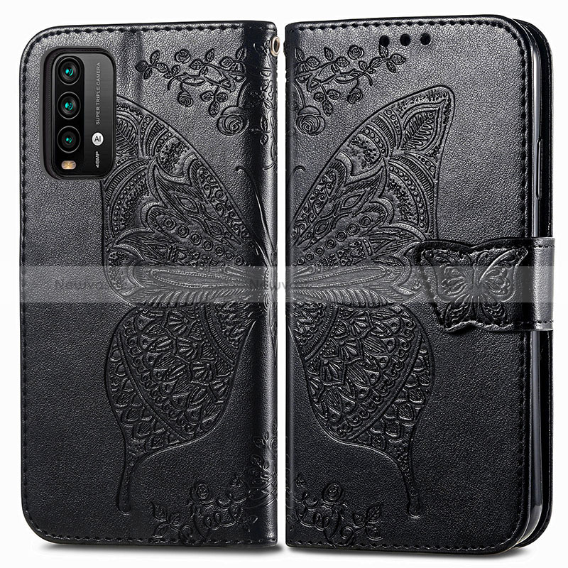 Leather Case Stands Butterfly Flip Cover Holder for Xiaomi Redmi 9 Power