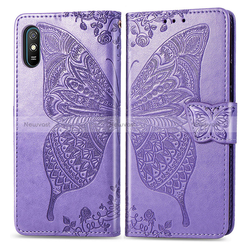 Leather Case Stands Butterfly Flip Cover Holder for Xiaomi Redmi 9AT