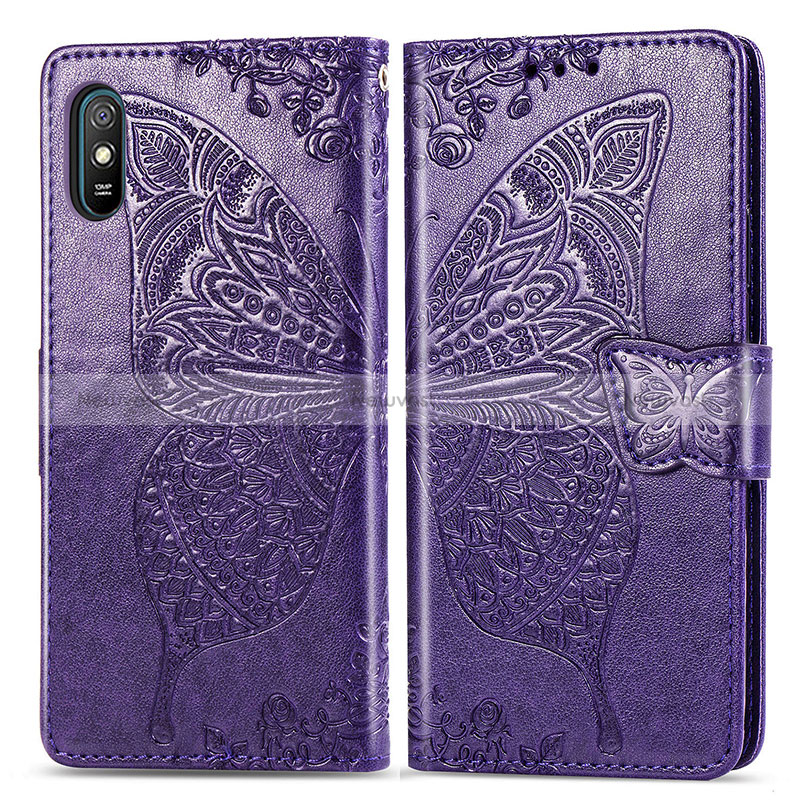 Leather Case Stands Butterfly Flip Cover Holder for Xiaomi Redmi 9AT