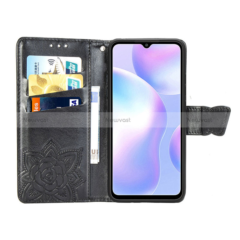 Leather Case Stands Butterfly Flip Cover Holder for Xiaomi Redmi 9i