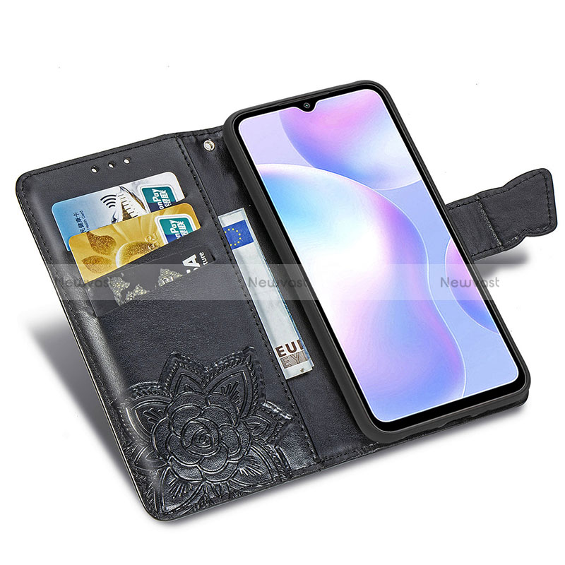 Leather Case Stands Butterfly Flip Cover Holder for Xiaomi Redmi 9i