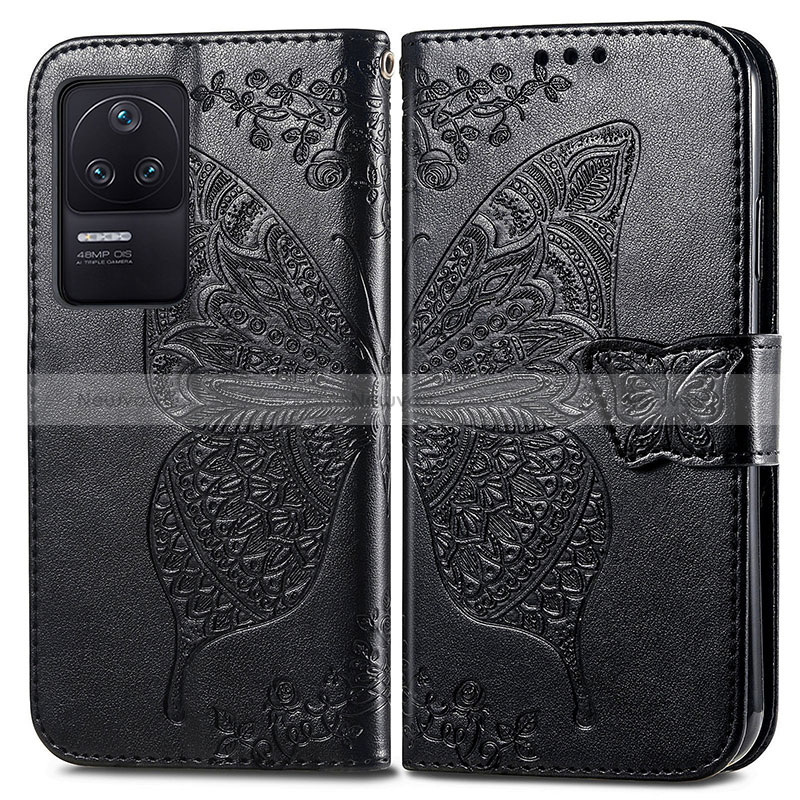 Leather Case Stands Butterfly Flip Cover Holder for Xiaomi Redmi K40S 5G