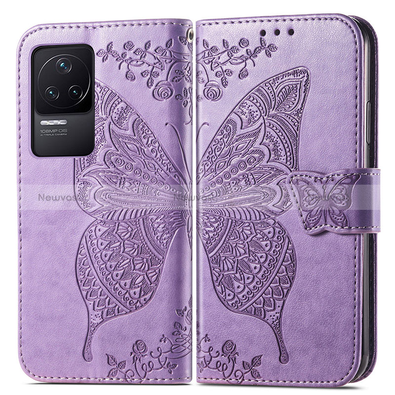 Leather Case Stands Butterfly Flip Cover Holder for Xiaomi Redmi K50 5G