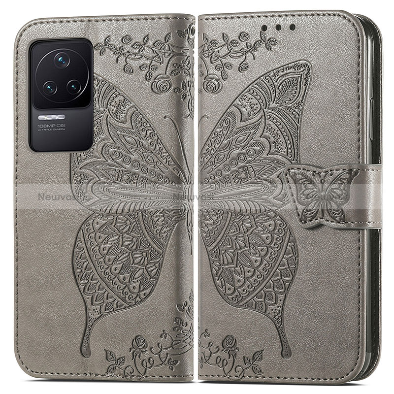 Leather Case Stands Butterfly Flip Cover Holder for Xiaomi Redmi K50 5G