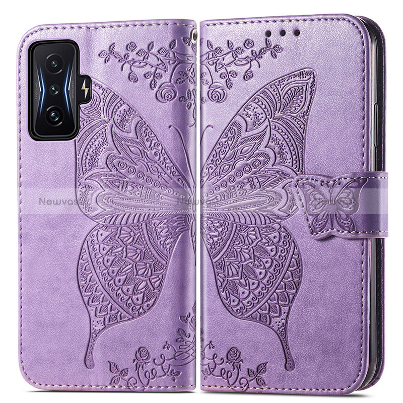 Leather Case Stands Butterfly Flip Cover Holder for Xiaomi Redmi K50 Gaming 5G