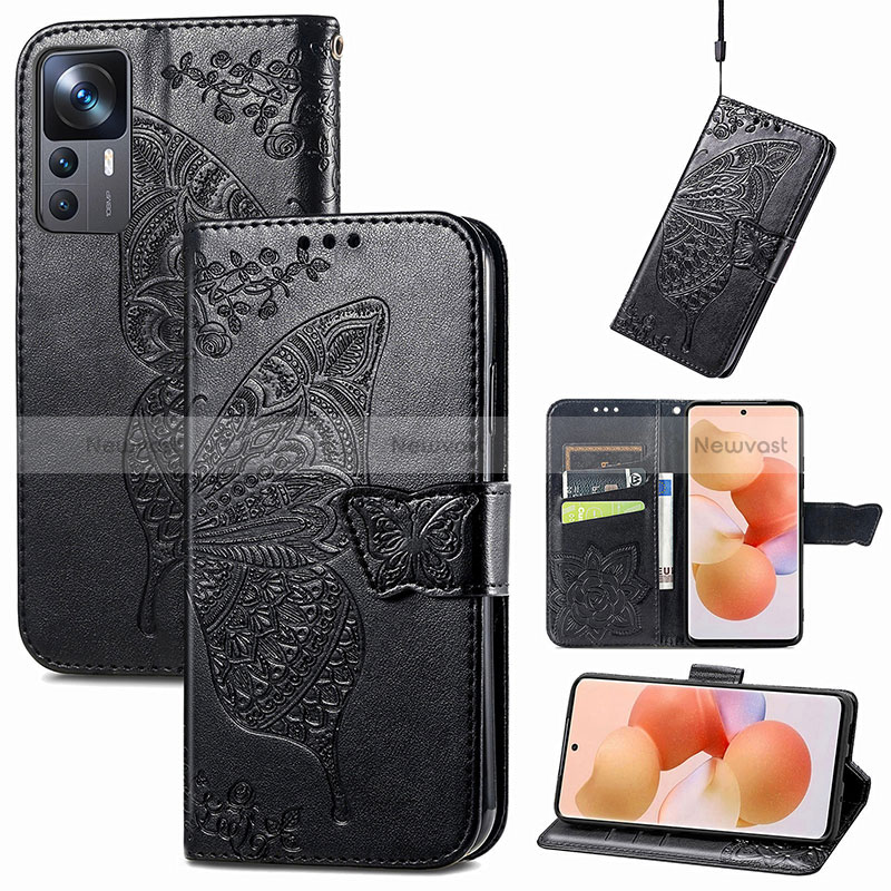 Leather Case Stands Butterfly Flip Cover Holder for Xiaomi Redmi K50 Ultra 5G