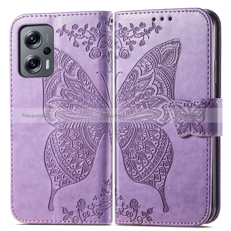 Leather Case Stands Butterfly Flip Cover Holder for Xiaomi Redmi K50i 5G