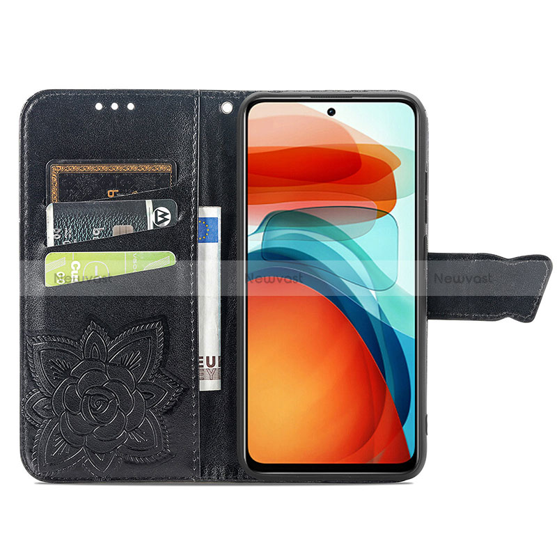 Leather Case Stands Butterfly Flip Cover Holder for Xiaomi Redmi Note 10 Pro 5G