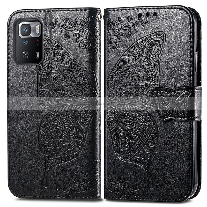 Leather Case Stands Butterfly Flip Cover Holder for Xiaomi Redmi Note 10 Pro 5G