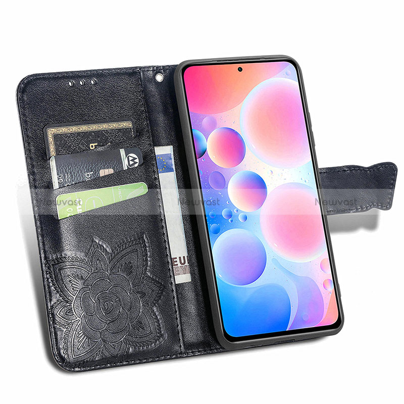 Leather Case Stands Butterfly Flip Cover Holder for Xiaomi Redmi Note 10 Pro Max