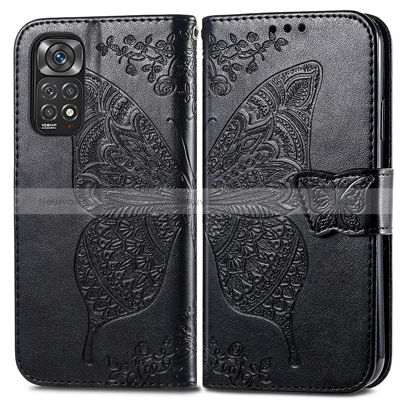 Leather Case Stands Butterfly Flip Cover Holder for Xiaomi Redmi Note 11 Pro 4G