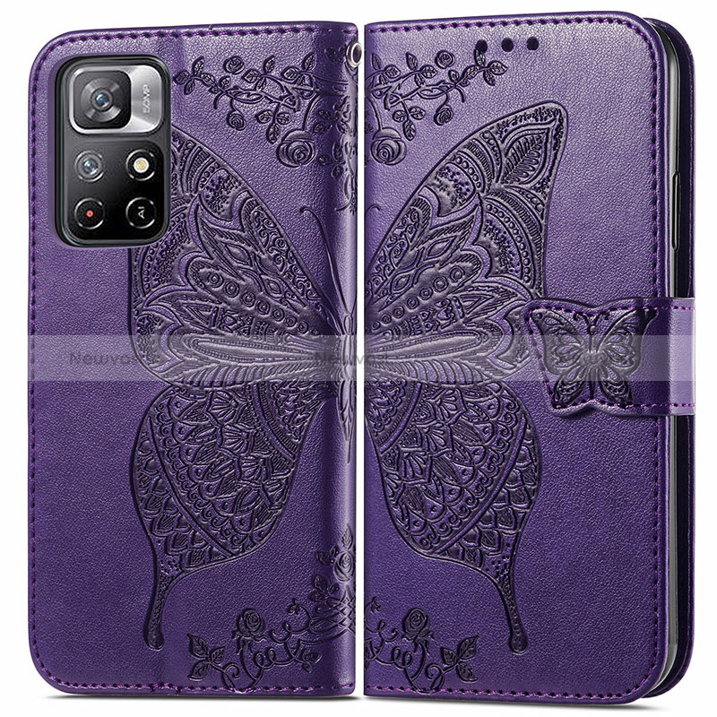 Leather Case Stands Butterfly Flip Cover Holder for Xiaomi Redmi Note 11T 5G