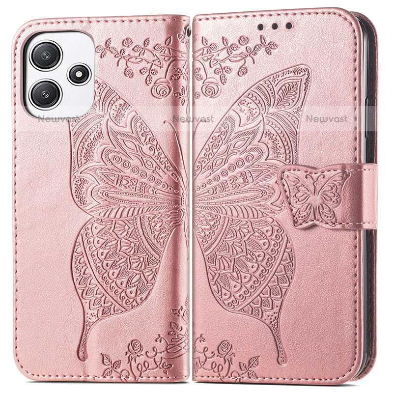 Leather Case Stands Butterfly Flip Cover Holder for Xiaomi Redmi Note 12R 5G