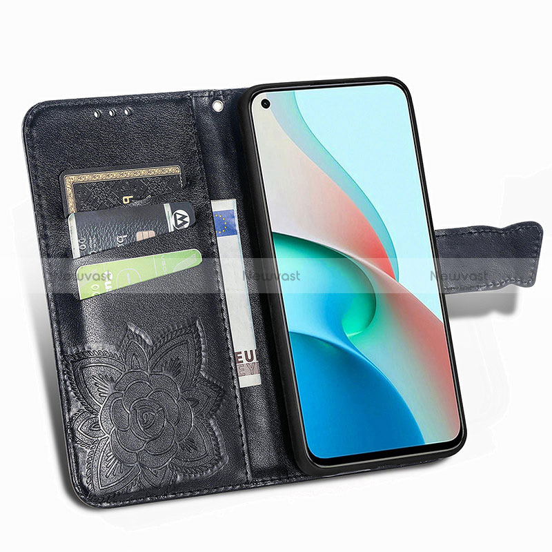 Leather Case Stands Butterfly Flip Cover Holder for Xiaomi Redmi Note 9 5G