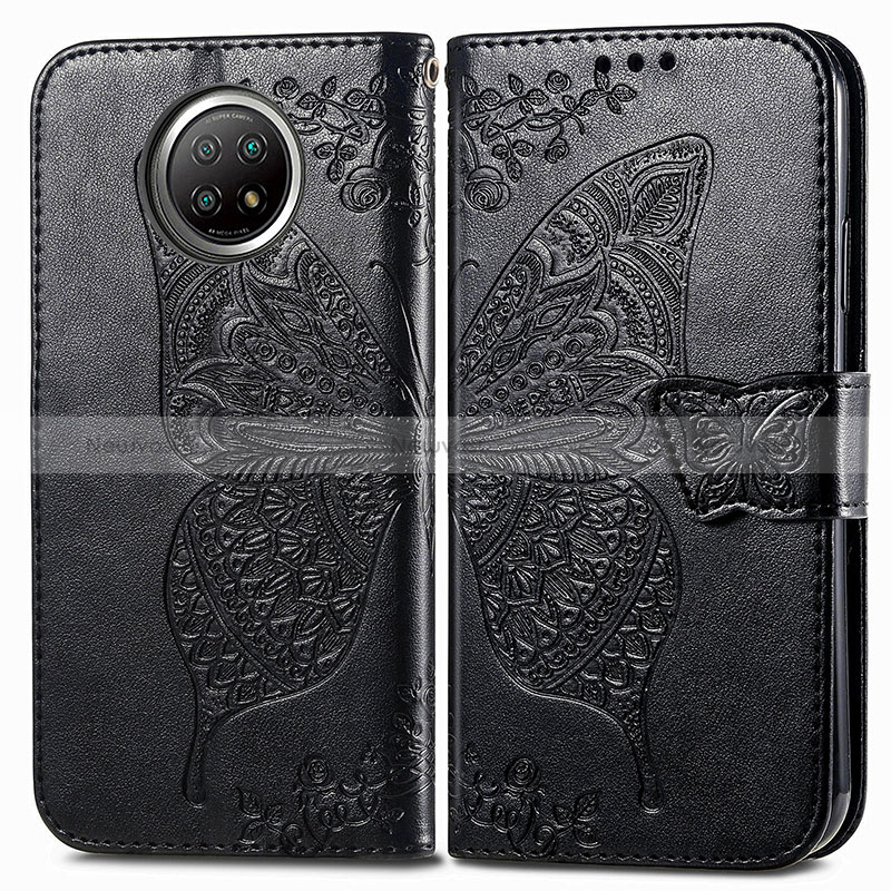 Leather Case Stands Butterfly Flip Cover Holder for Xiaomi Redmi Note 9 5G