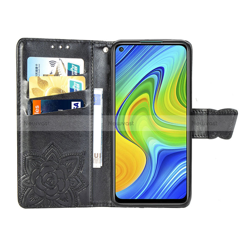 Leather Case Stands Butterfly Flip Cover Holder for Xiaomi Redmi Note 9
