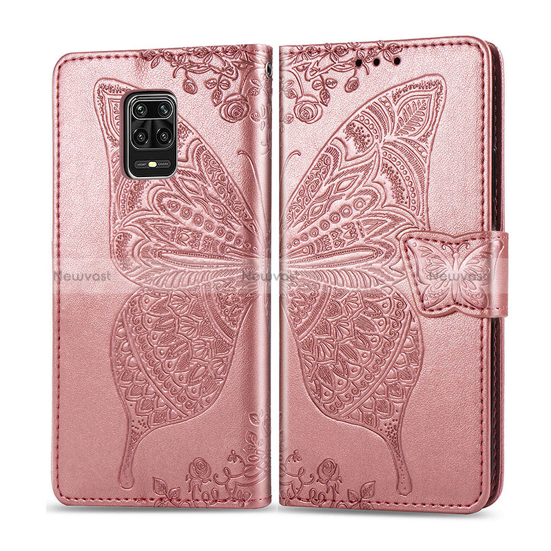 Leather Case Stands Butterfly Flip Cover Holder for Xiaomi Redmi Note 9 Pro Max