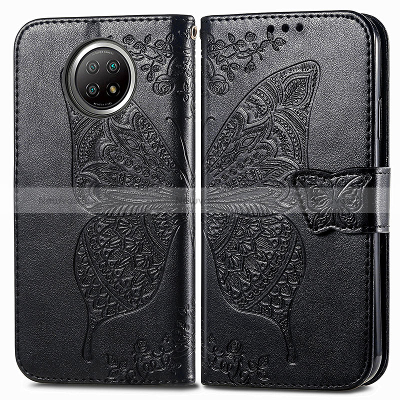 Leather Case Stands Butterfly Flip Cover Holder for Xiaomi Redmi Note 9T 5G