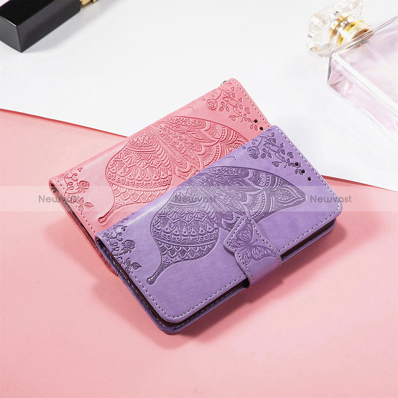 Leather Case Stands Butterfly Flip Cover Holder L01 for Xiaomi Redmi 12C 4G
