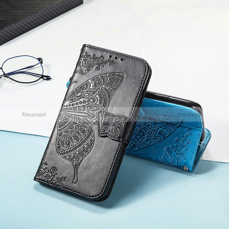 Leather Case Stands Butterfly Flip Cover Holder L01 for Xiaomi Redmi 12C 4G