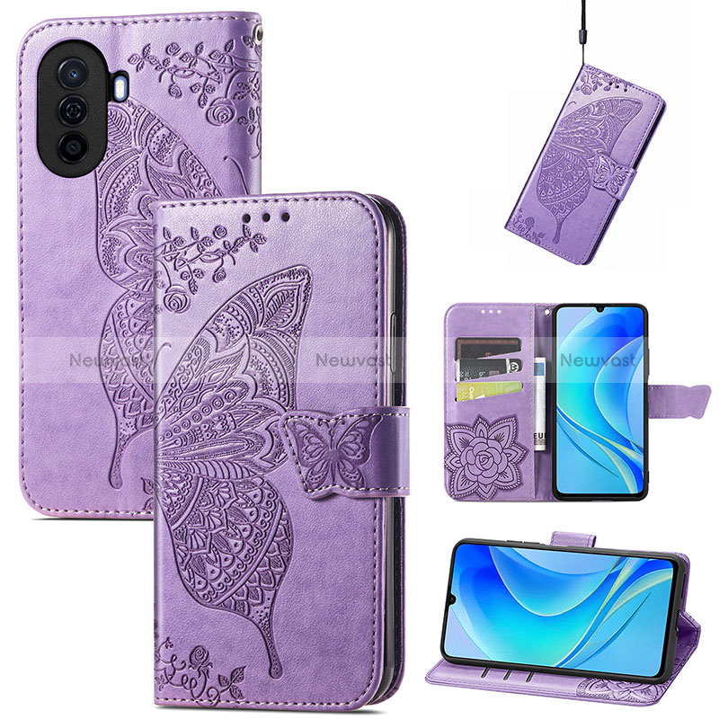 Leather Case Stands Butterfly Flip Cover Holder S01D for Huawei Enjoy 50