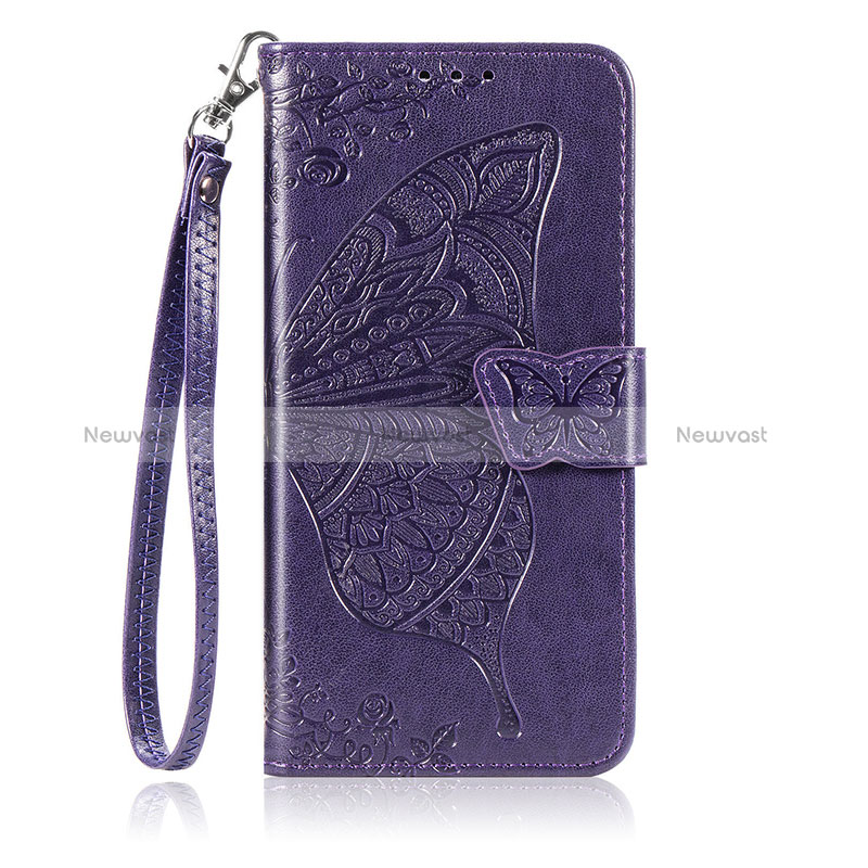 Leather Case Stands Butterfly Flip Cover Holder S01D for Huawei Honor 10X Lite