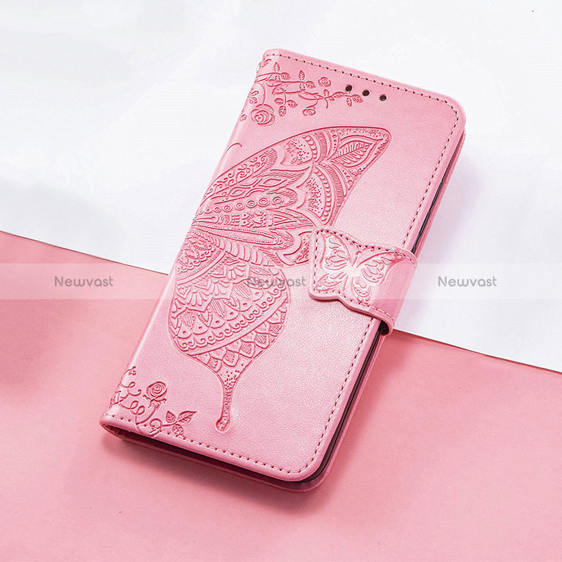 Leather Case Stands Butterfly Flip Cover Holder S01D for Huawei Honor 50 Lite