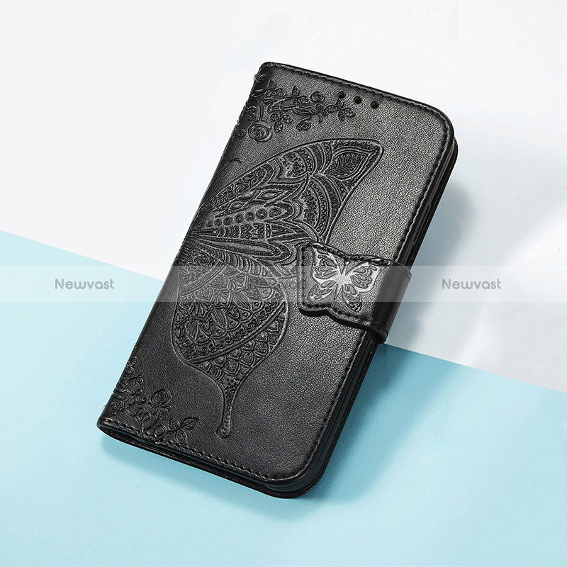 Leather Case Stands Butterfly Flip Cover Holder S01D for Huawei Honor 50 Lite