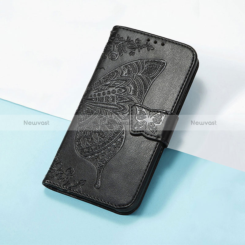 Leather Case Stands Butterfly Flip Cover Holder S01D for Huawei Honor 50 SE 5G