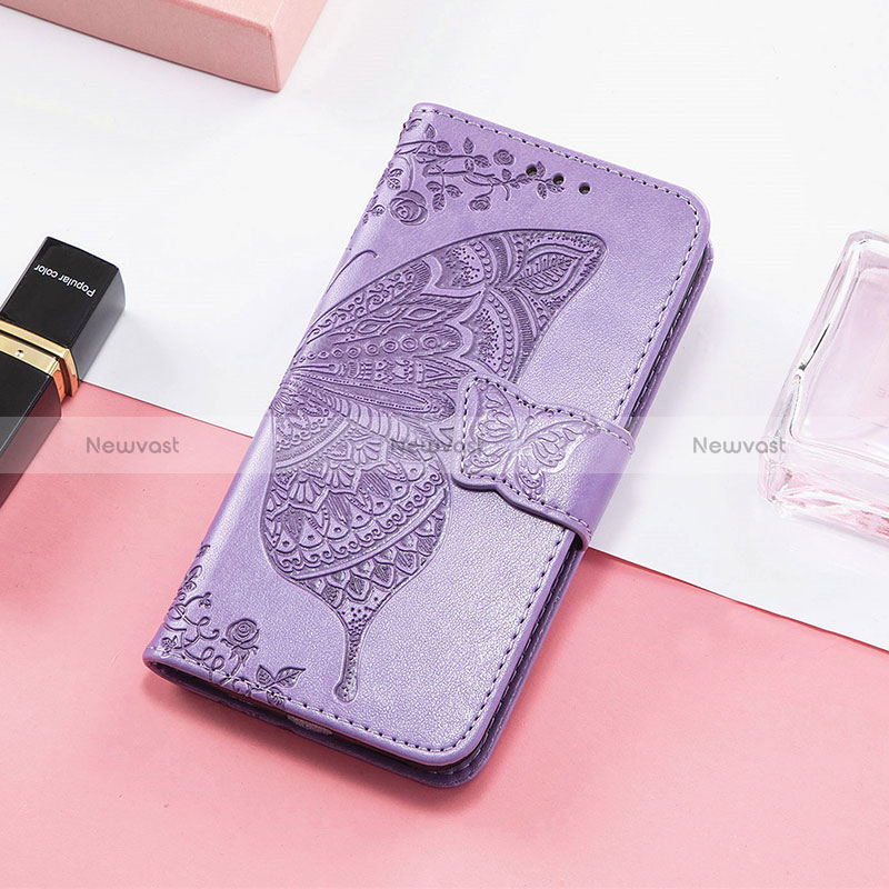 Leather Case Stands Butterfly Flip Cover Holder S01D for Huawei Honor 60 5G