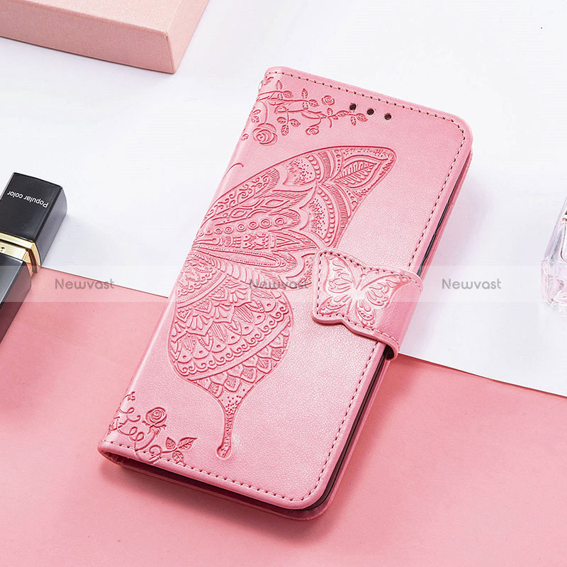 Leather Case Stands Butterfly Flip Cover Holder S01D for Huawei Honor 60 Pro 5G