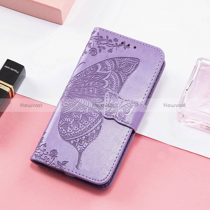 Leather Case Stands Butterfly Flip Cover Holder S01D for Huawei Honor 80 Pro 5G