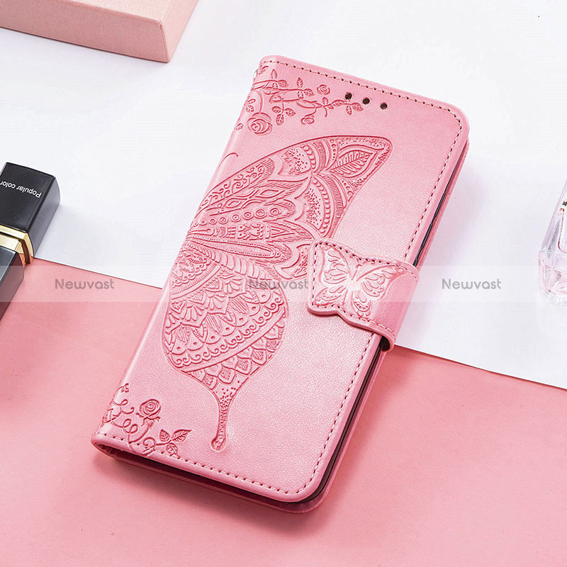 Leather Case Stands Butterfly Flip Cover Holder S01D for Huawei Honor 80 Pro Flat 5G