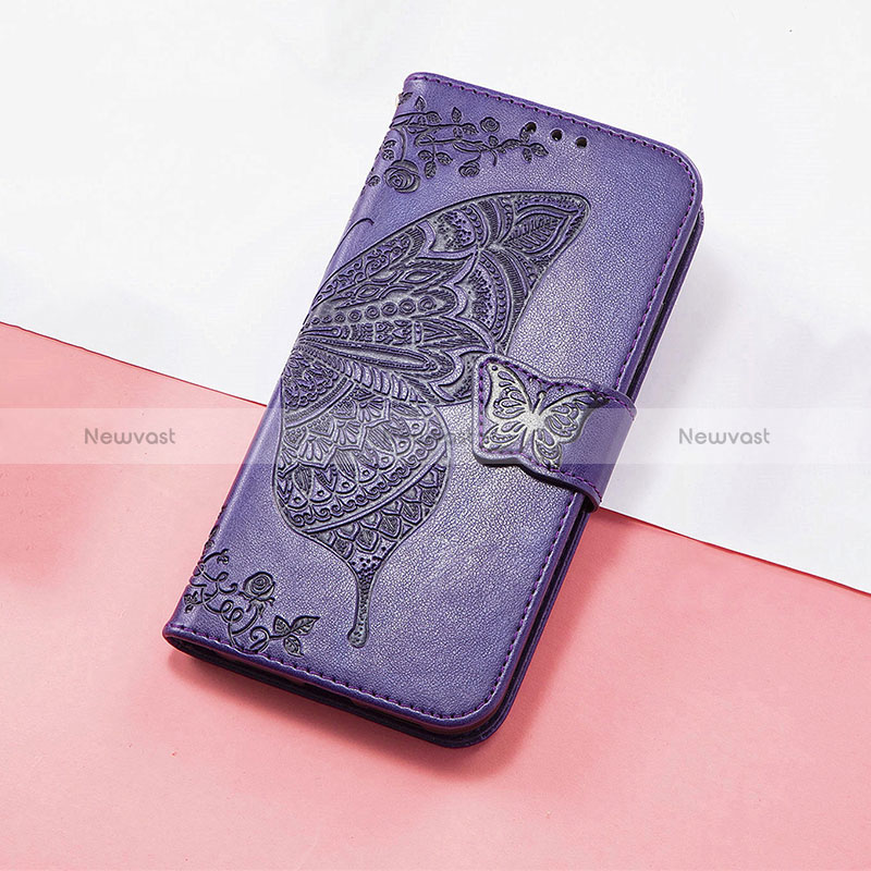 Leather Case Stands Butterfly Flip Cover Holder S01D for Huawei Honor X9 5G