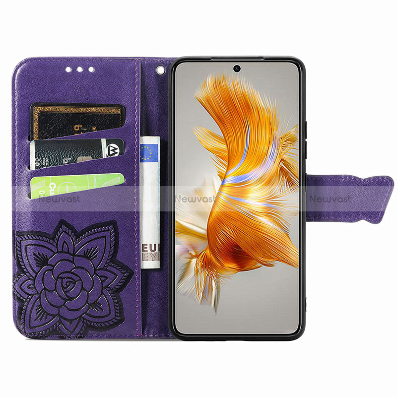 Leather Case Stands Butterfly Flip Cover Holder S01D for Huawei Mate 50E