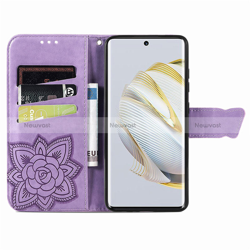 Leather Case Stands Butterfly Flip Cover Holder S01D for Huawei Nova 10