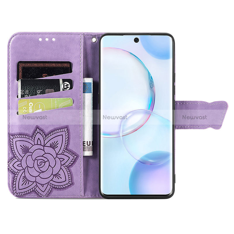 Leather Case Stands Butterfly Flip Cover Holder S01D for Huawei Nova 9