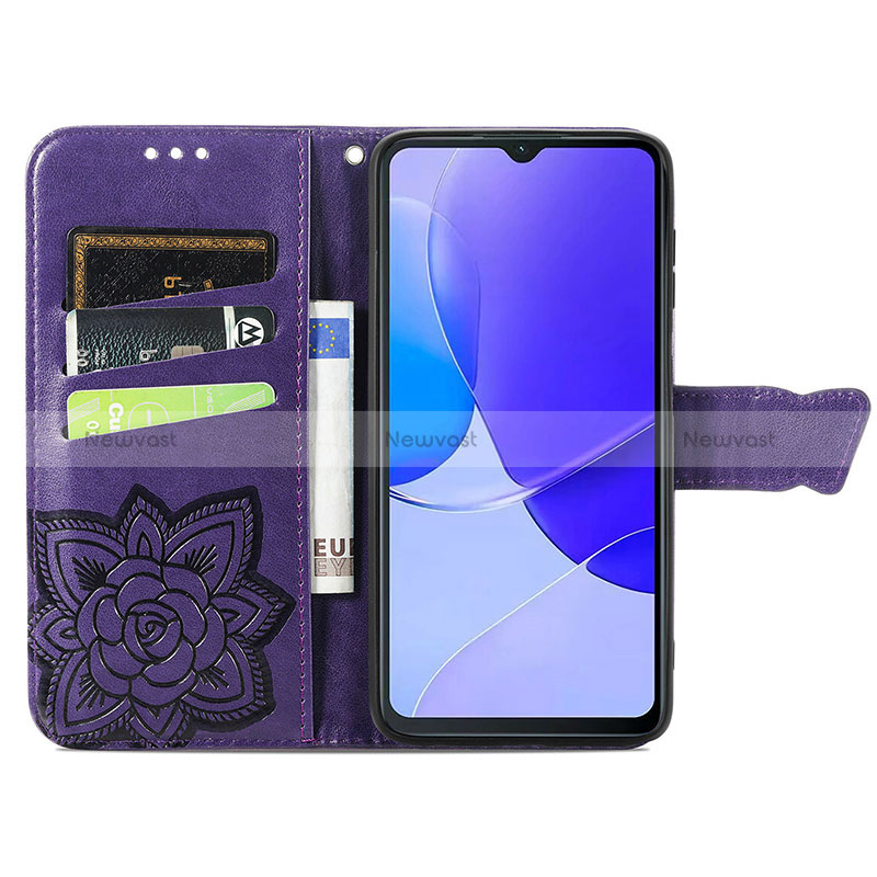 Leather Case Stands Butterfly Flip Cover Holder S01D for Huawei Nova Y91