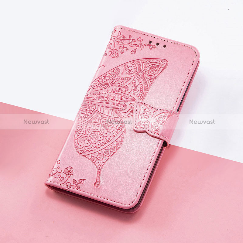Leather Case Stands Butterfly Flip Cover Holder S01D for Motorola Moto G73 5G