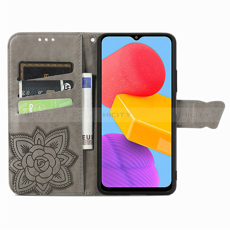 Leather Case Stands Butterfly Flip Cover Holder S01D for Samsung Galaxy M13 4G