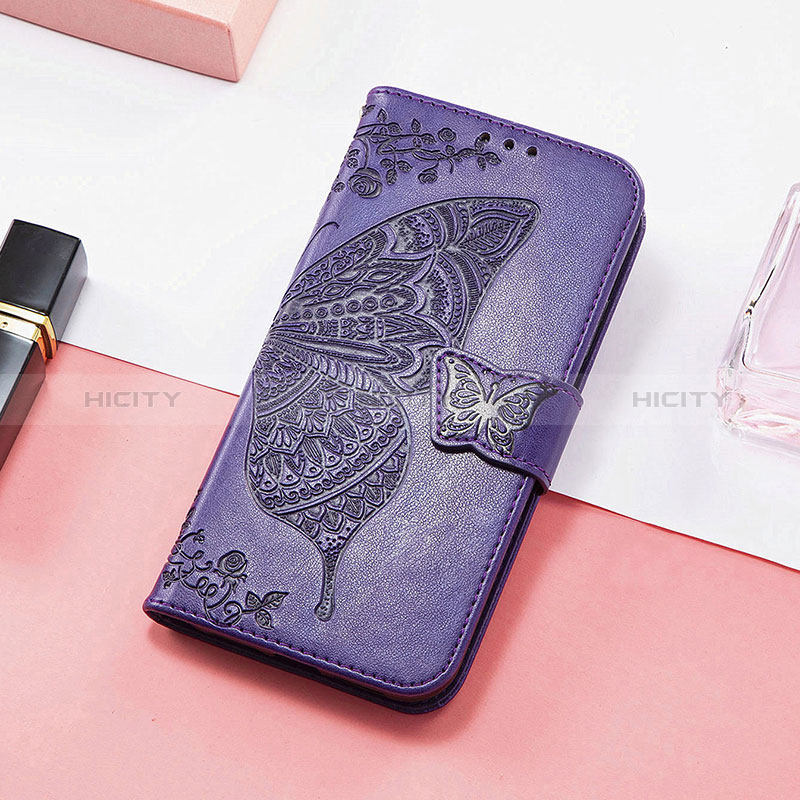 Leather Case Stands Butterfly Flip Cover Holder S01D for Samsung Galaxy M13 4G